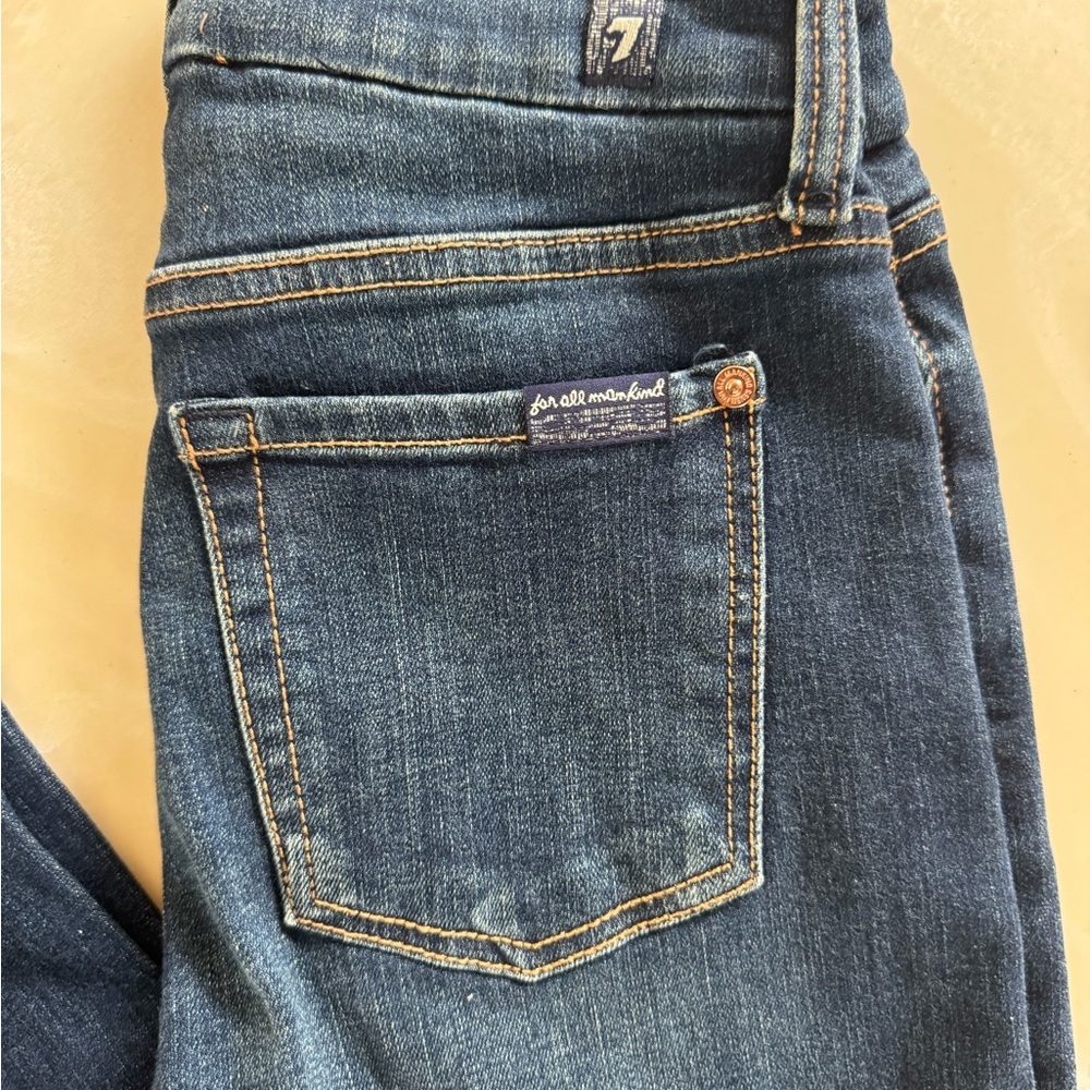7 For All Mankind “Blair” Blue Boot Cut Jeans -25 - Picture 11 of 12